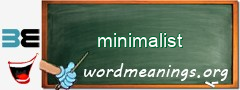 WordMeaning blackboard for minimalist